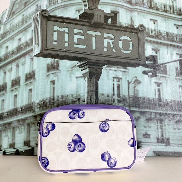 Coach CR176 Mini Jamie Camera Bag In Signature Canvas With Blueberry - Picture 4 of 5